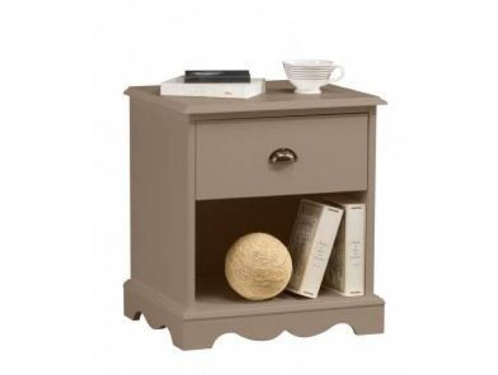 Chevet Taupe 1 Tiroir Charme