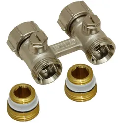 Simplex Hahnblock D1/50 Exclusiv, Durchgangsform, für Heizkörper mit 1⁄2 Zoll IG