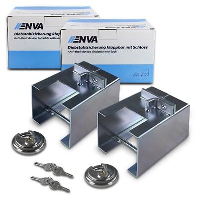 Enva 2x Anhänger Diebstahlsicherung, Kastenschloss - mit Schloss [Hersteller-Nr. 40792648]