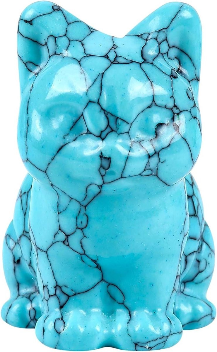 Groen Kattenbeeldje van Kristal - Handgesneden Mini Kat Sculptuur voor Woonkamer Decoratie - Hoogte: 38-41 mm