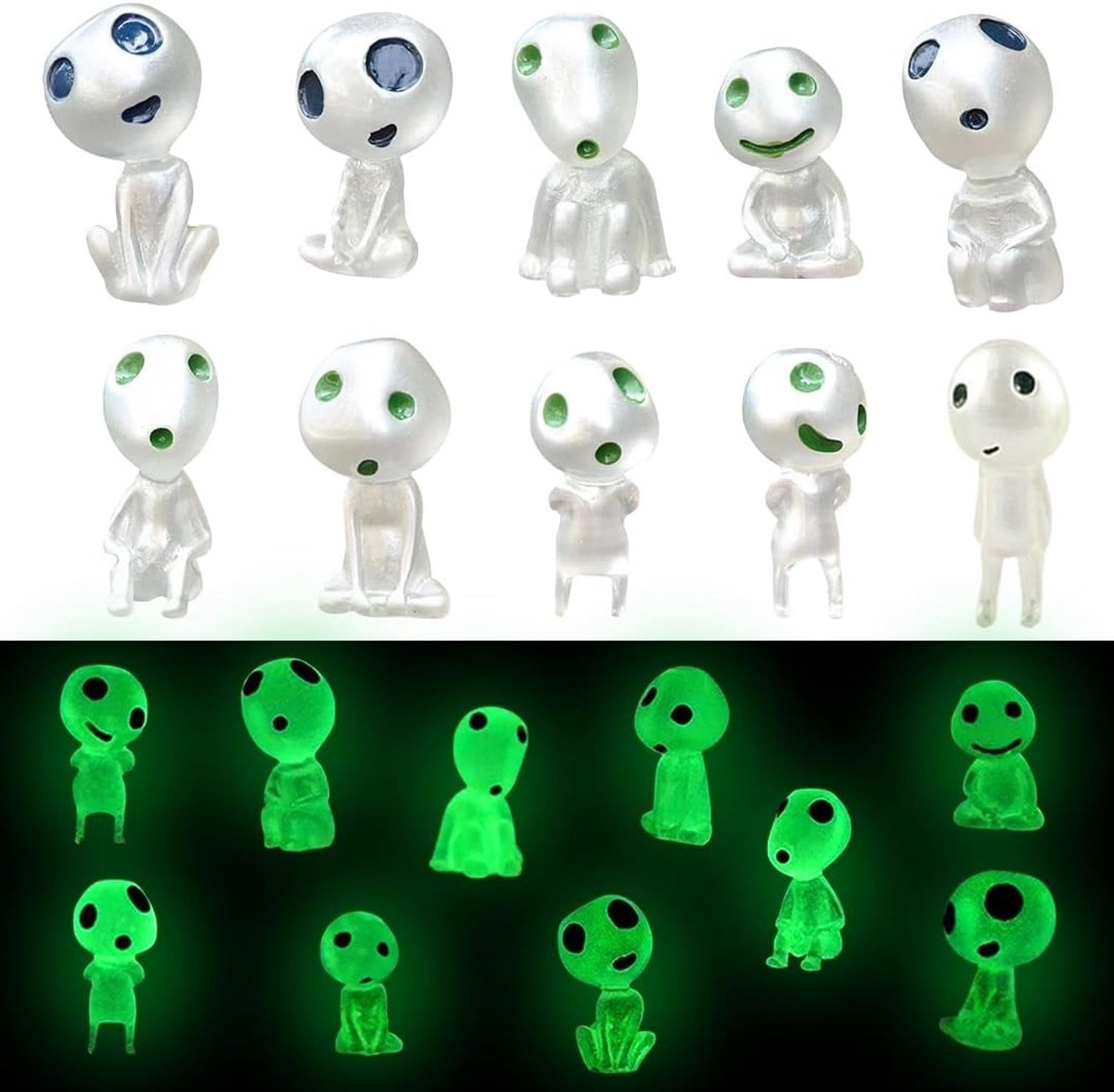 10 stuks Lichtgevende Mini Bunelfen Ornamenten voor Micro Landschap en Feeëntuin Decoratie