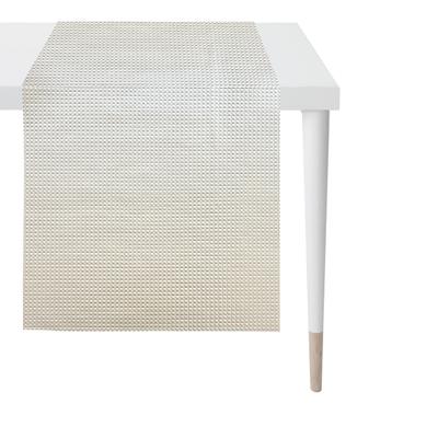 Tischläufer APELT "Glam", beige (natur, goldfarben), B:45cm L:140cm, Polyester, Polyvinylchlorid, Tischdecken, abwaschbar