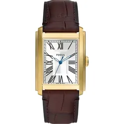 Fossil Quarz / 3 Zeiger Carraway FS6011 - silberfarben,braun - 30mm