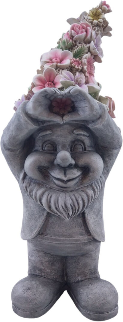 FD Figur Blumen Zwerg H37cm Polyresin 37 x 15 x 14 cm bunt