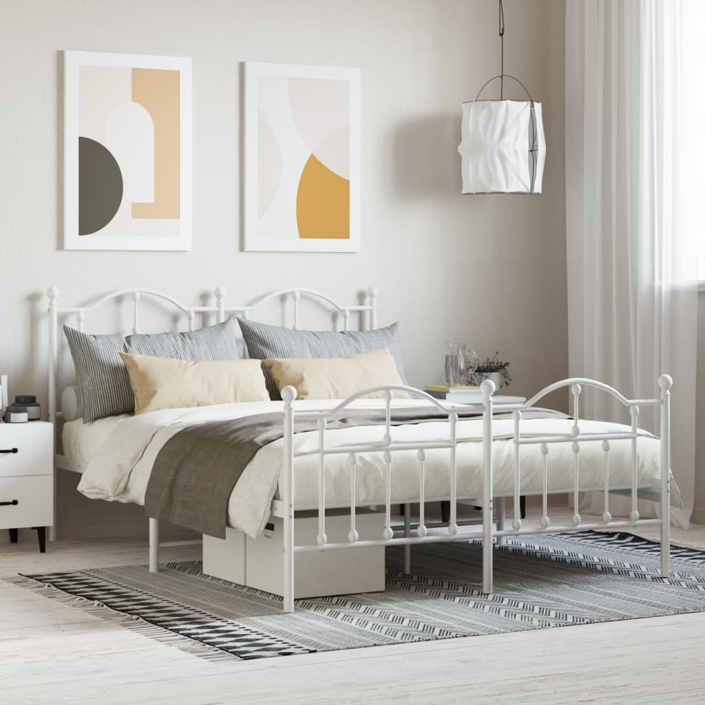 Brambly Cottage Aquinas Steel Bed White European Double (140 x 200cm)