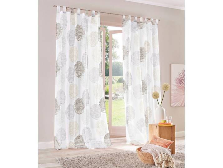 Gardine GOODPRODUCT Belem Gr. 4, grau (stein), B:140cm H:245cm, Polyester, Polyester, Gardinen, Gardine, transparent, Polyester, gewebt