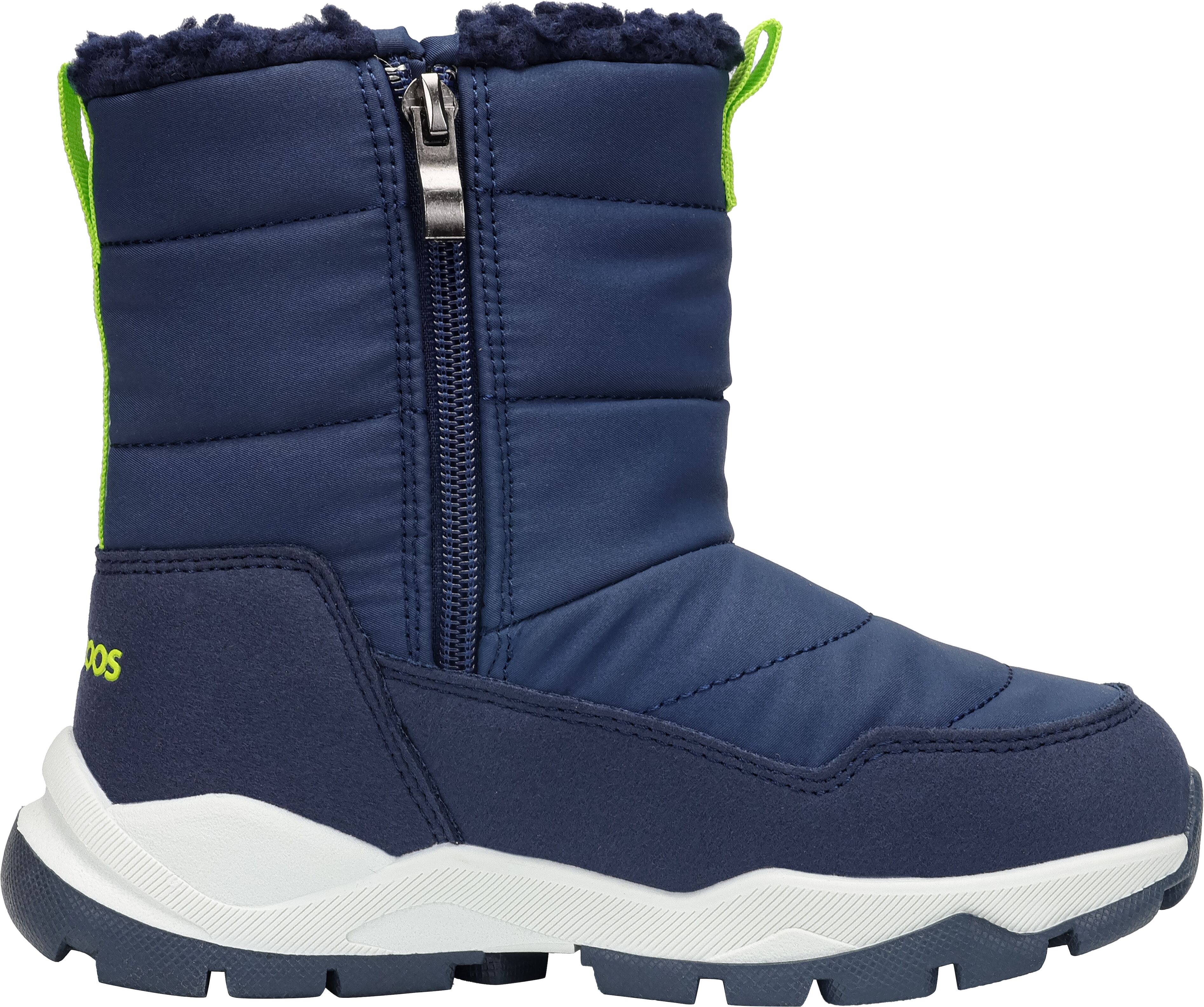 Winterboots KANGAROOS "K-FR FLOKI RTX", Jungen, Gr. 36, wasserdicht wärmend, bunt (dk navy, lime), Synthetik, Textil, Schuhe Winterboots, Wasserdicht, Warmfutter,Winterschuhe, Winterstiefel, Snowboots dk navy, lime 36, wasserdicht wärmend