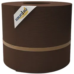zaun zu® Sichtschutzstreifen Rille Maxi Rolle für Doppelstabmatten 24cm hoch Braun 50m