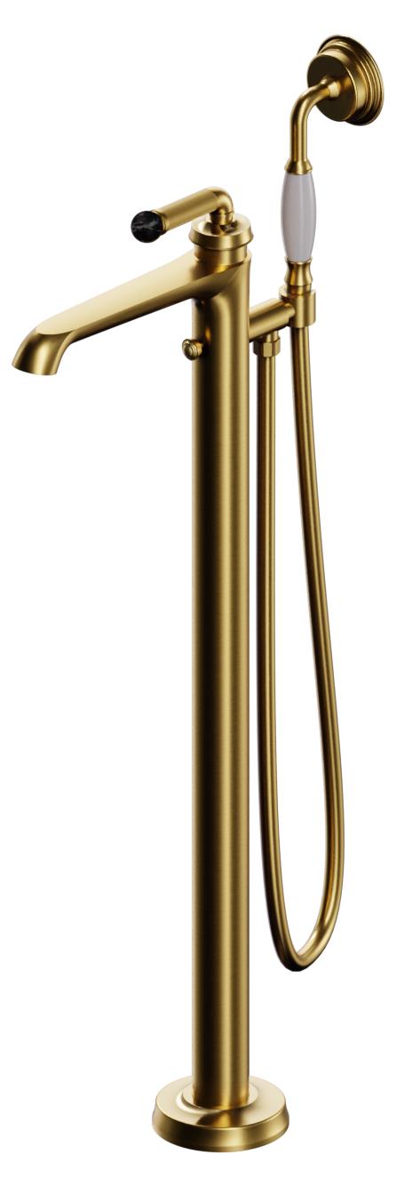 Steinberg Serie 355 Metamorphosis freistehende Wannen-Armatur, Ausladung 230mm, 3551162BG