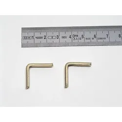 100 Buchecken Metall vermessingt | A 21 / L 3 - 21 x 21 mm, gold