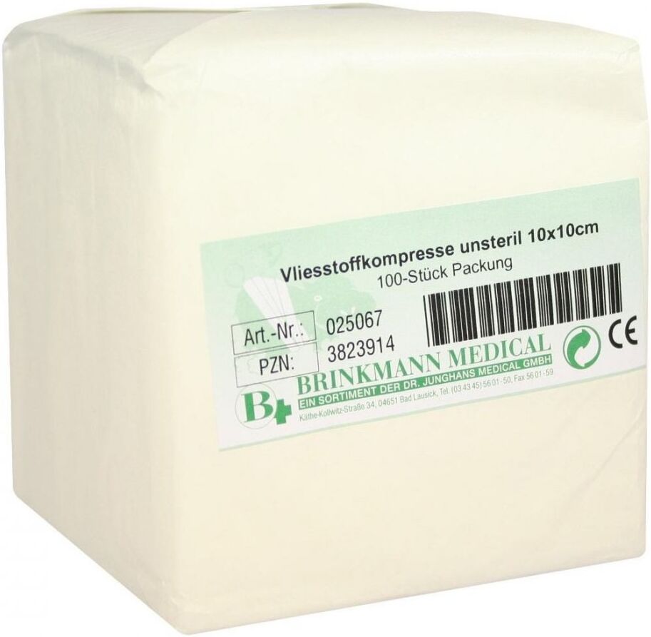 Brinkmann Vliesstoff-kompressen 10x10 cm unsteril 4fach