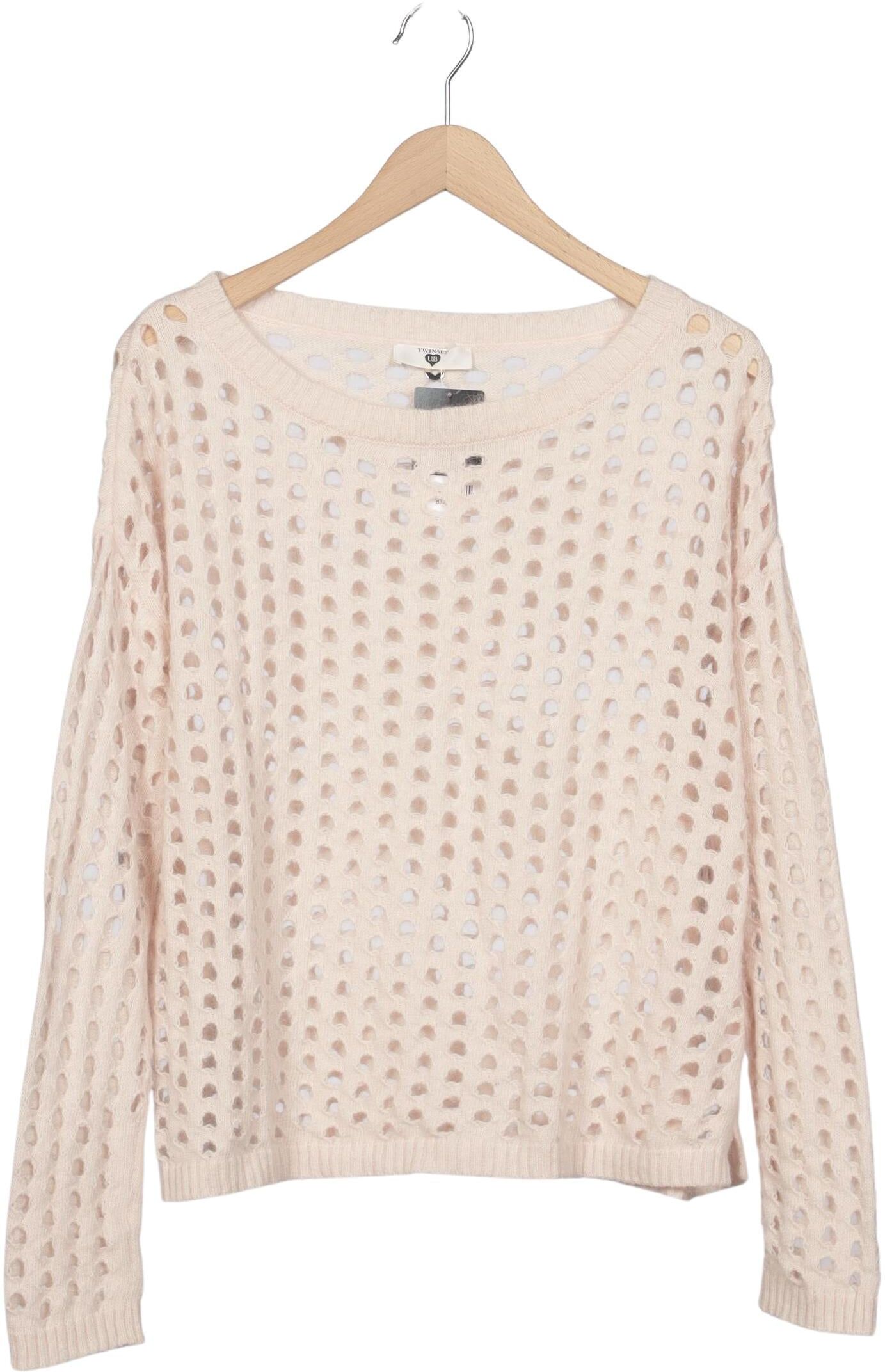 Twinset Damen Pullover, Beige, Gr. XS, Angorawolle / Synthetik - Second Hand