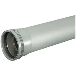 Wavin, Zubehör Sanitärinstallation, Wafix PP-Abflussrohr mit Muffe 110 x 250 mm grau