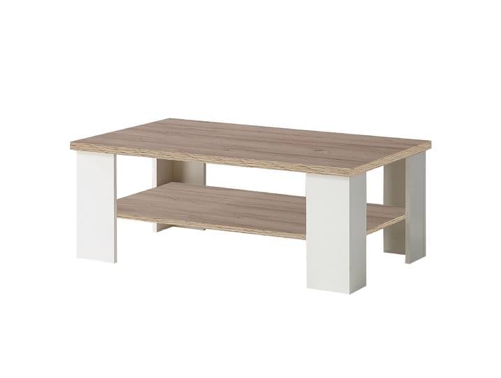 Couchtisch 107 x 43 x 67cm Braun/Weiß