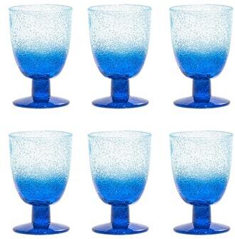 Abode Homewares Oceanic Ombre Acrylic Wine Glass - Blue - 14 oz - Set of 6