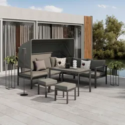Loungegarnitur Bigi Grau/Beige