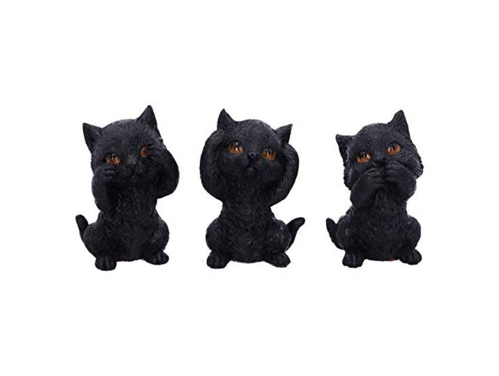 Nemesis Now Three Wise Kitties beeld standaard polyresin Cadeaus, Cats, Gothic