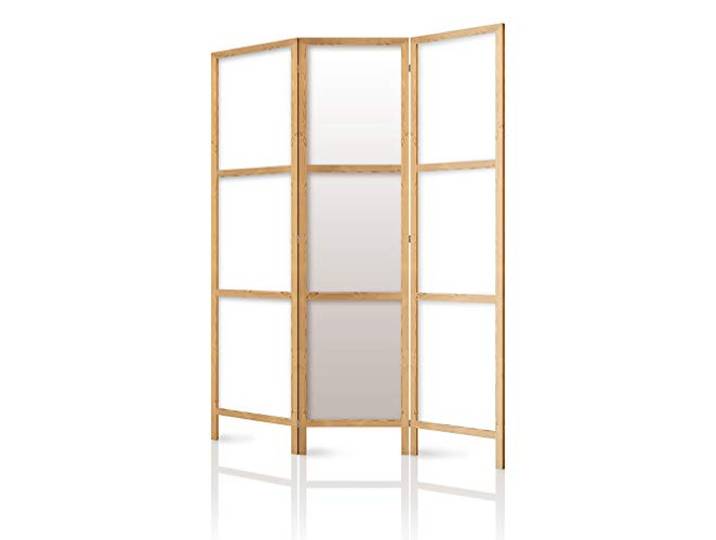decomonkey Paravent Raumteiler Innen Orient Weiß, 135x171 cm, 3-teilig Stabiler Holzrahmen, freistehend, hochwertiger Druck, einfacher Aufbau, Orient-Motiv Japan Spa, hergestellt EU