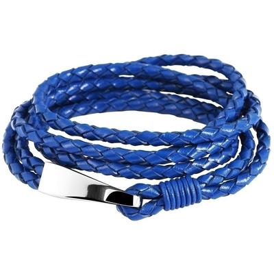 Wickelarmband ADELIA´S "Armband – Wickelarmband aus Leder 60 cm", blau, Armbänder, Damen, 60cm, Leder, Wickelarmband, Schöne Geschenkidee zum einen besonderen Tag