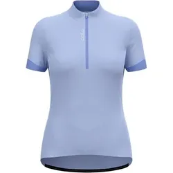 ODLO Damen Shirt T-shirt s/u collar s/s 1/2 zip, Größe S in Blau Blau