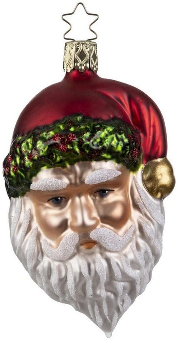 Weihnachtsbaumkugel "Weihnachtskugel Weihnachtsmann 1 Stück", rot grün weiß, Weihnachtsbaumkugeln, Weihnachtsbaumkugel rot grün weiß Einheitsgröße