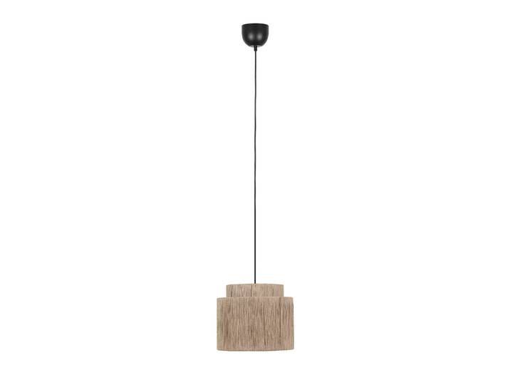 Suspension Japandi noire avec corde marron 31cm - Smilla