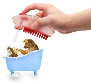 Inspired Deals Silicone Pet Grooming Glove Dog Bath Brush For Gentle Massage And Easy Shedding Control silicone Massage Bath Brush