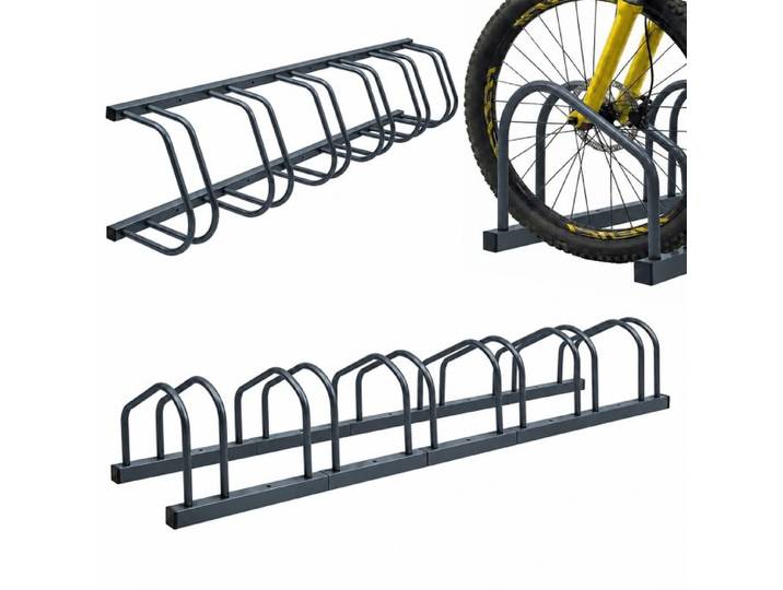 Relaxdays Support vélo au sol et au mur