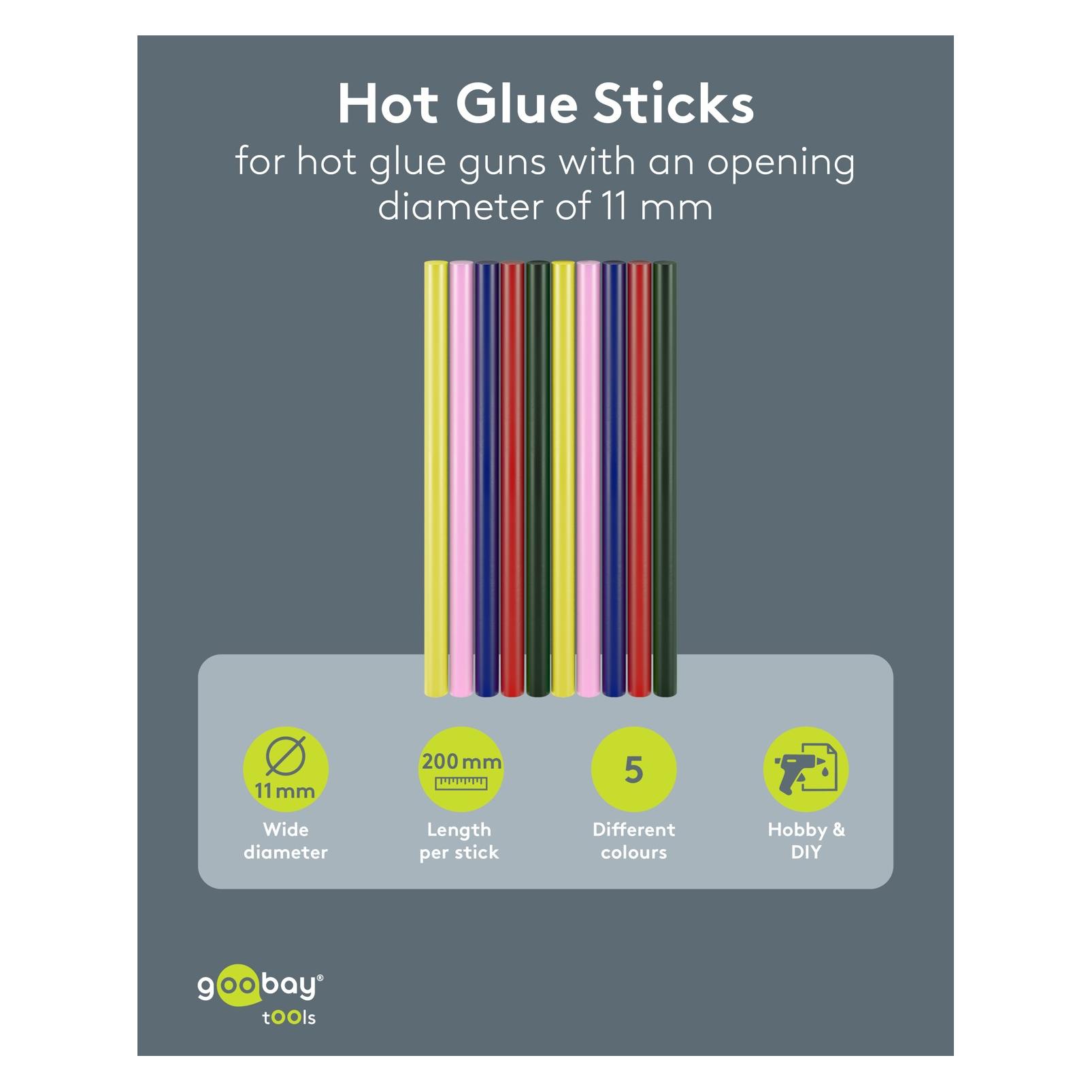 Goobay Heissklebesticks 11 mm, 5 Farben, 10 Stk. (77856)