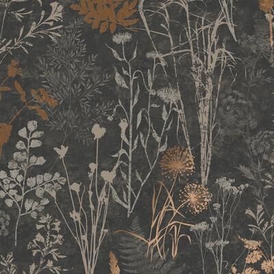 Superfresco Easy Organics Black and Copper Wallpaper