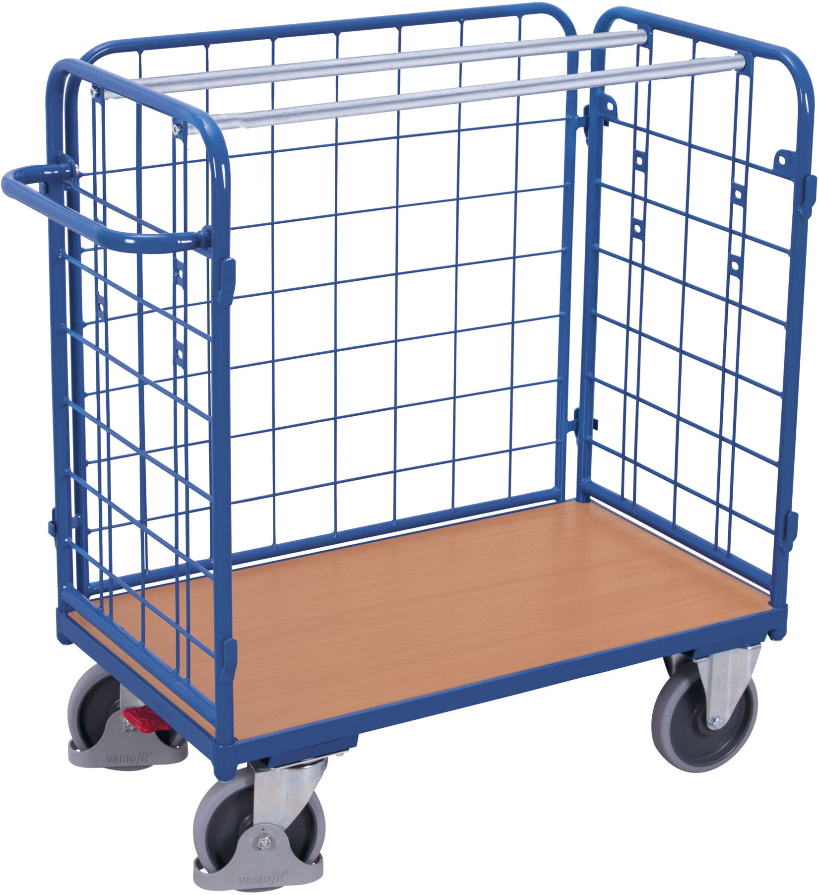 Variofit Paket-Dreiwandwagen niedrig 1.200 x 800 mm (sw-800.313)