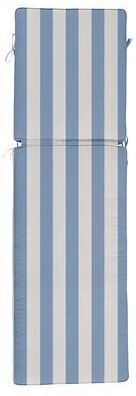 Replacement Chaise Cushion - 24x78 - Box Edge, Canopy Stripe Cornflower/White Sunbrella - Ballard Designs