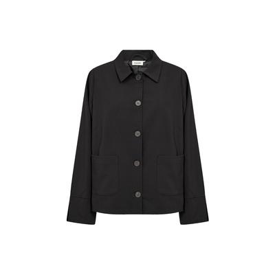 Outdoorjacke WASABI CONCEPT "Wasabi Concept Jacket WA-SALLY 1", Damen, Gr. 46-48, schwarz (9999 schwarz), Obermaterial: 63% Polyester, 33% Viskose, 4% Elasthan, Jacken Outdoorjacke