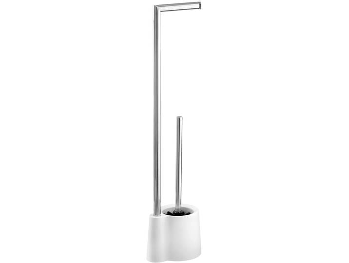 WC-Garnitur WENKO Avola , weiss (weiß), B:16cm H:70cm L:13cm, Edelstahl, Polypropylen, Reinigungsbürsten, WC-Garnitur, Stand WC-Garnitur
