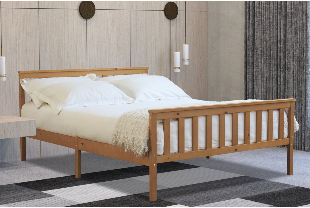 Marlow Home Co. Amecia Solid Wood Bed Oak Kingsize (5')