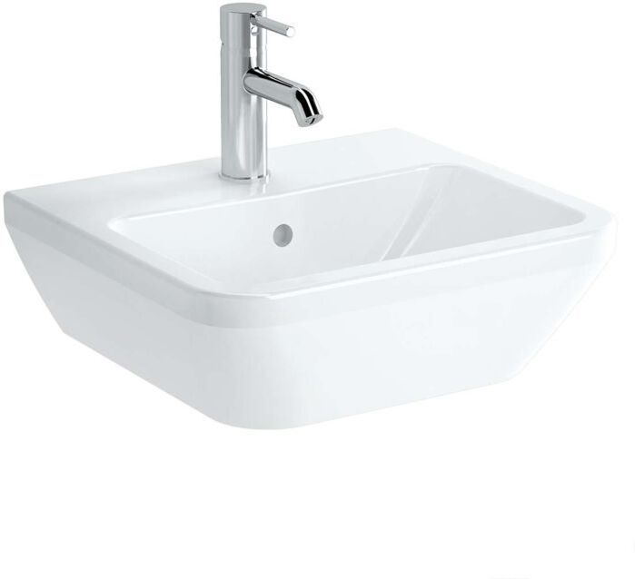 VitrA Integra Handwaschbecken 7047L003-0001 45x40cm, weiß, mit Überlauf/Hahnloch mittig