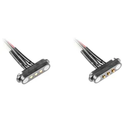 BerryBase Pogo-Pin Stecker und Sockel, magnetisch, 2A DC, mit Kabel - Stecker/Buchse: ohne Ösen - Typ: 3-polig