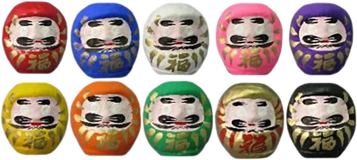 Gelukspoppetjes Set Feng Shui Decoratieve Ornamenten Multicolor