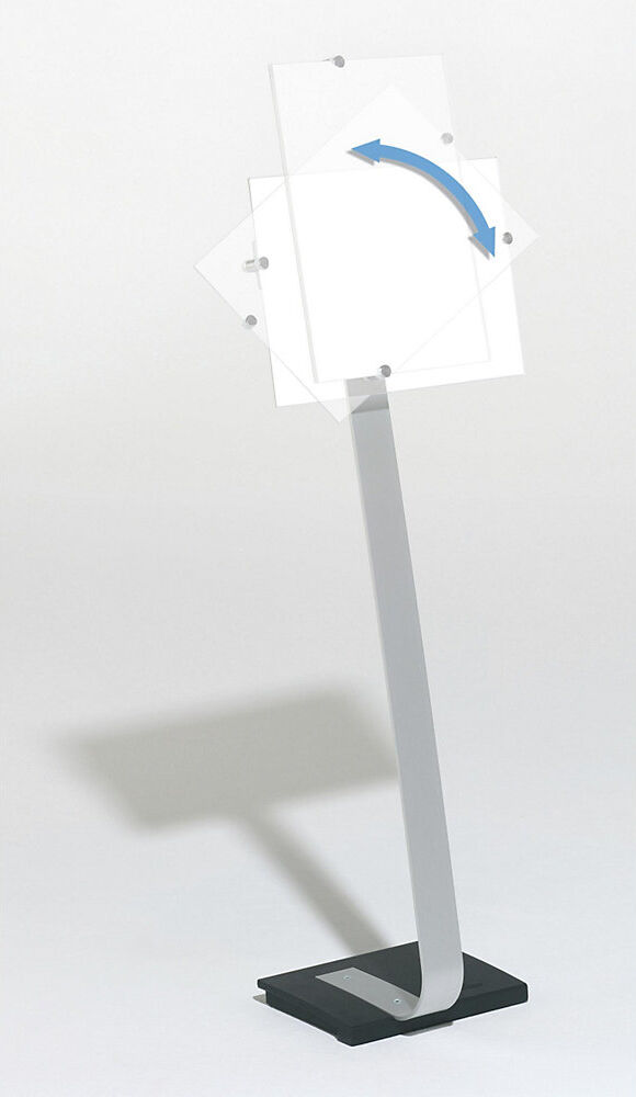 Bodenständer CRYSTAL SIGN, für Format DIN A3, Aluminium DURABLE