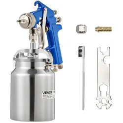 VEVOR Siphon-Lackierpistole, Spritzpistole mit hoher Zerstäubung, 1000-ccm-Farbsprüh-Set mit 1,8-mm-Düse, einstellbare Durchflussrate & Luftmenge für Auto-, Möbel-, Wand- und Hausanstrich