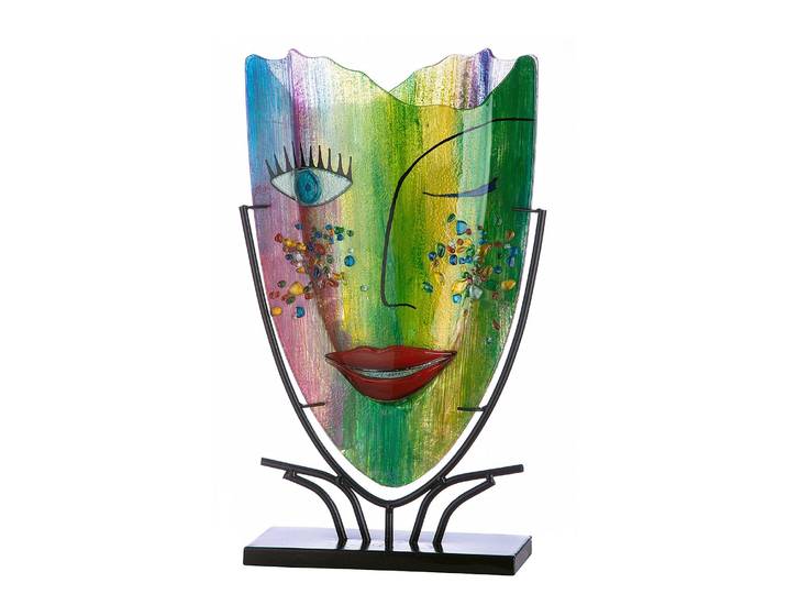 home24 Vaas Face Armour 29 x 49 x 10cm groen