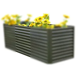OUTFLEXX Hochbeetverlängerung, anthrazit, Aluminium-Zink-Stahl, pulverbeschichtet, 80x90x84 cm