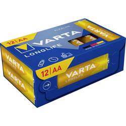 Varta VARTA Longlife AA Cube Pack12 Mignon (AA)-Batterie Alkali-Mangan 1.5 V 12 St. 4106301132