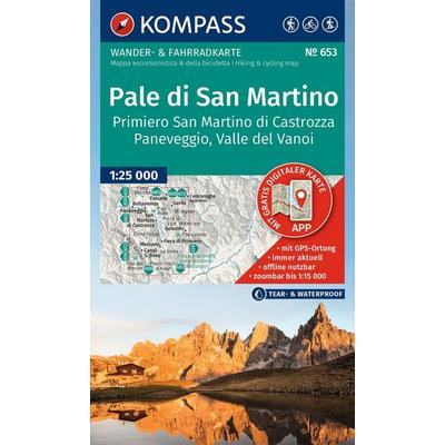 KOMPASS Wanderkarte 653 Pale di San Martino, Primiero San Martino di Castrozza, Paneveggio, Valle del Vanoi 1:25.000, Sonstige von , KOMPASS Freytag &