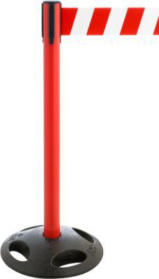 Absperrpfosten RS-Guidesystems GLA 26, rot, Gurt rot/weiß, 2 Stück
