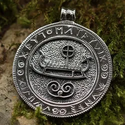 Drachensilber Sonnenschiff 925 Silber Wikinger Schmuck Anhänger - Silber