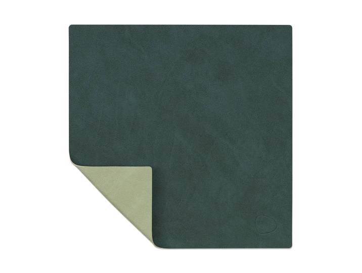 LIND DNA Set de table square réversible Nupo S 1 pièce Dark green-olive green
