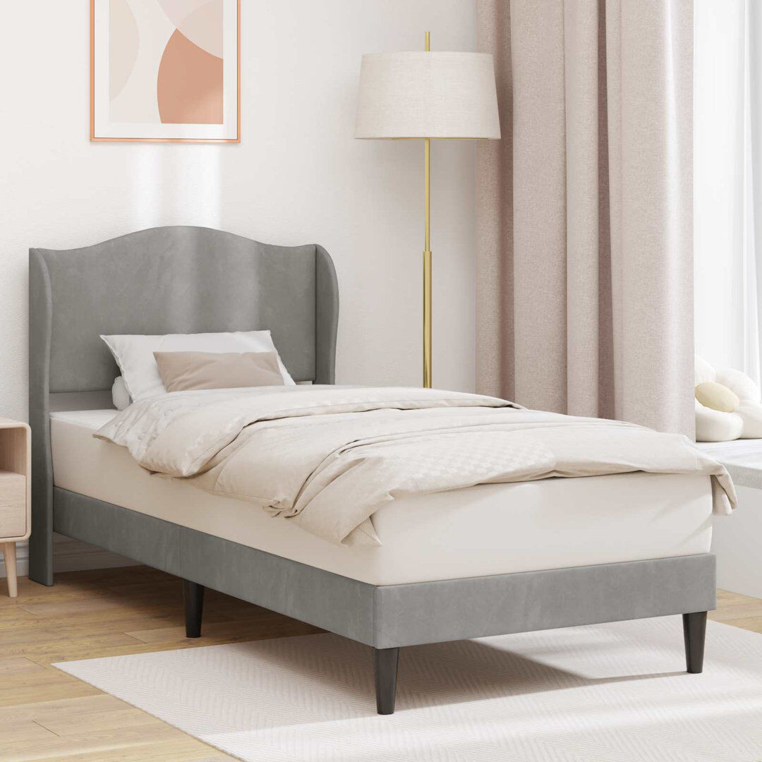 17 Stories Bed Light Grey Single (3')