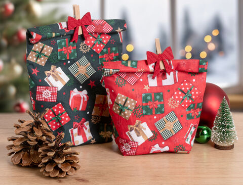 buttinette Näh-Set "Geschenksäckchen X-Mas", bunt