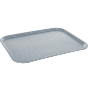 APS Serviertablett Fast Food-Tablett eckig 35x27cm, aus Kunststoff, grau